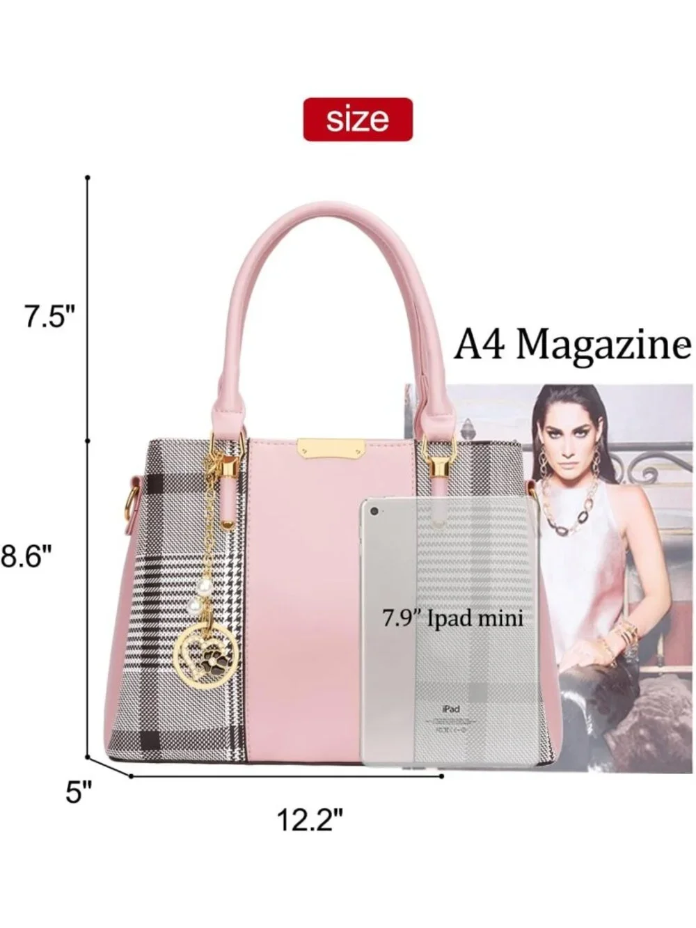 Stylish PU Leather Top Handle Satchel Bag for Women - Chic Purses & Handbags
